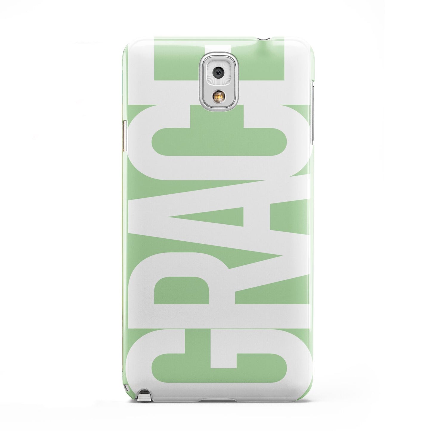 Pale Green with Bold White Text Samsung Galaxy Note 3 Case