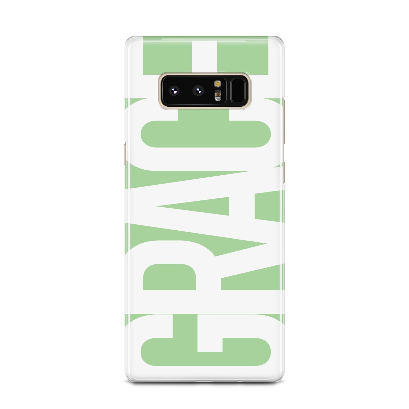 Pale Green with Bold White Text Samsung Galaxy Note 8 Case