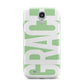 Pale Green with Bold White Text Samsung Galaxy S4 Case