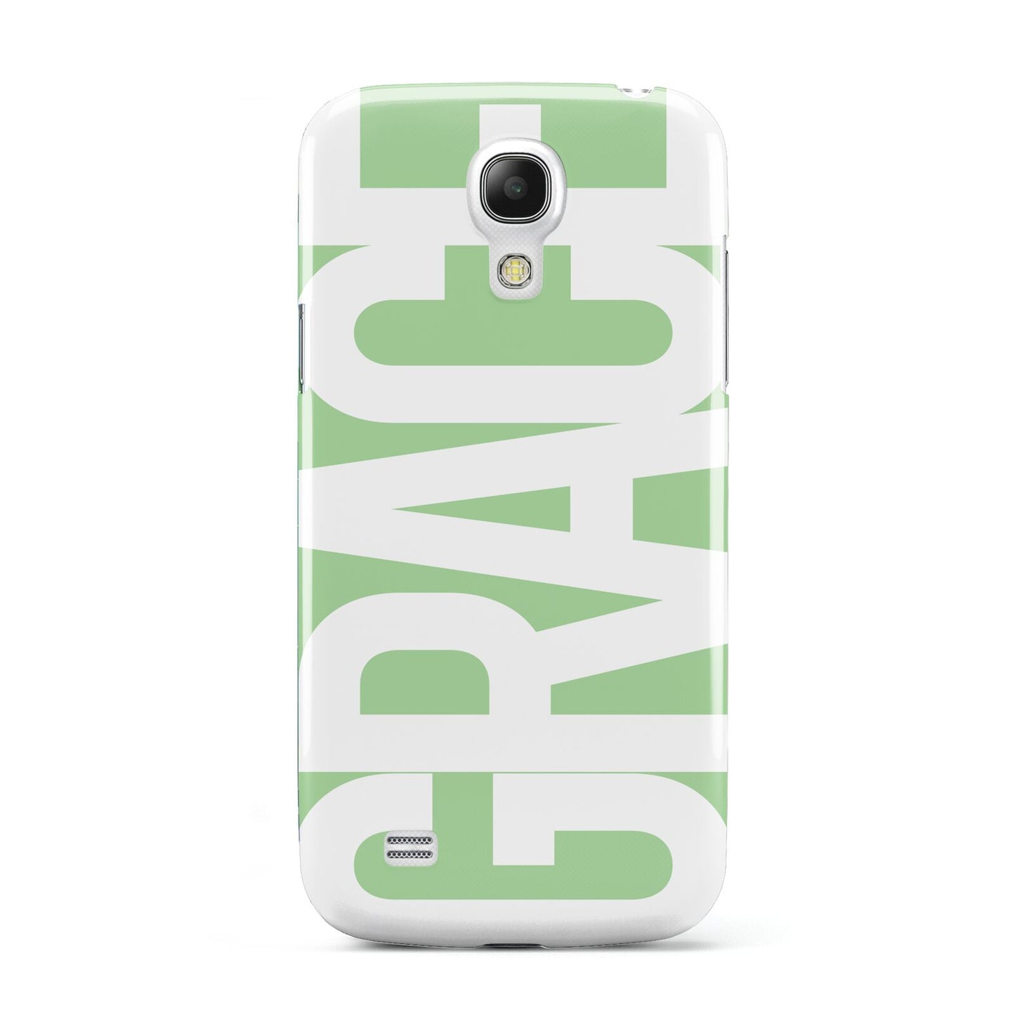 Pale Green with Bold White Text Samsung Galaxy S4 Mini Case