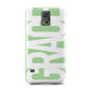 Pale Green with Bold White Text Samsung Galaxy S5 Case