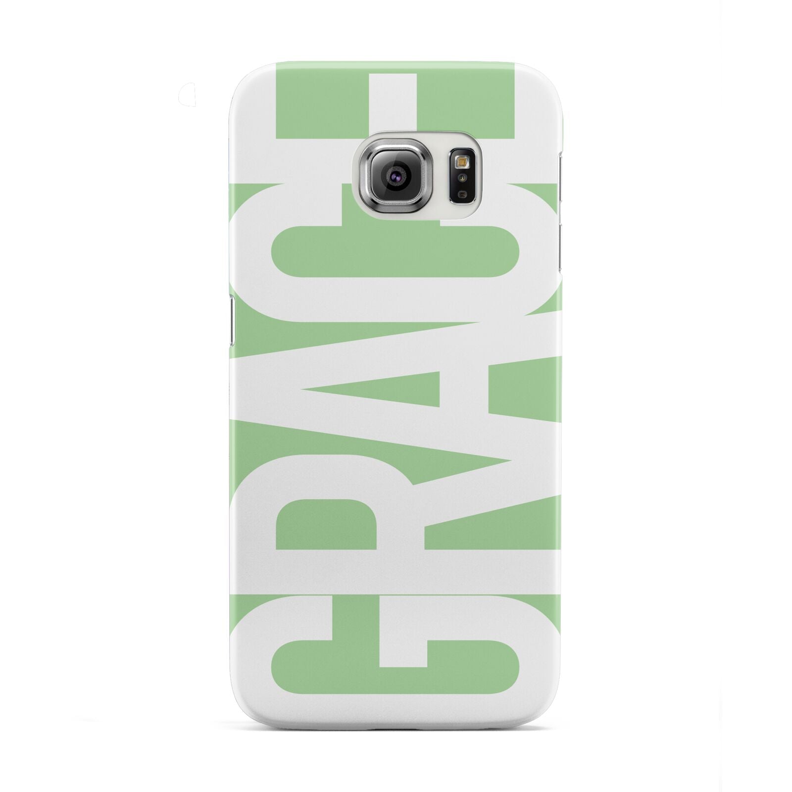 Pale Green with Bold White Text Samsung Galaxy S6 Edge Case