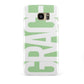 Pale Green with Bold White Text Samsung Galaxy S7 Edge Case