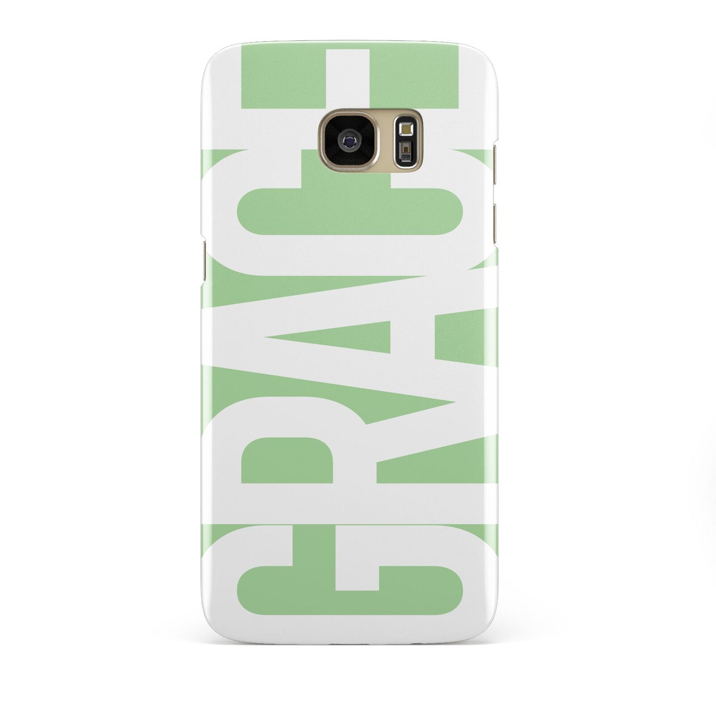 Pale Green with Bold White Text Samsung Galaxy S7 Edge Case