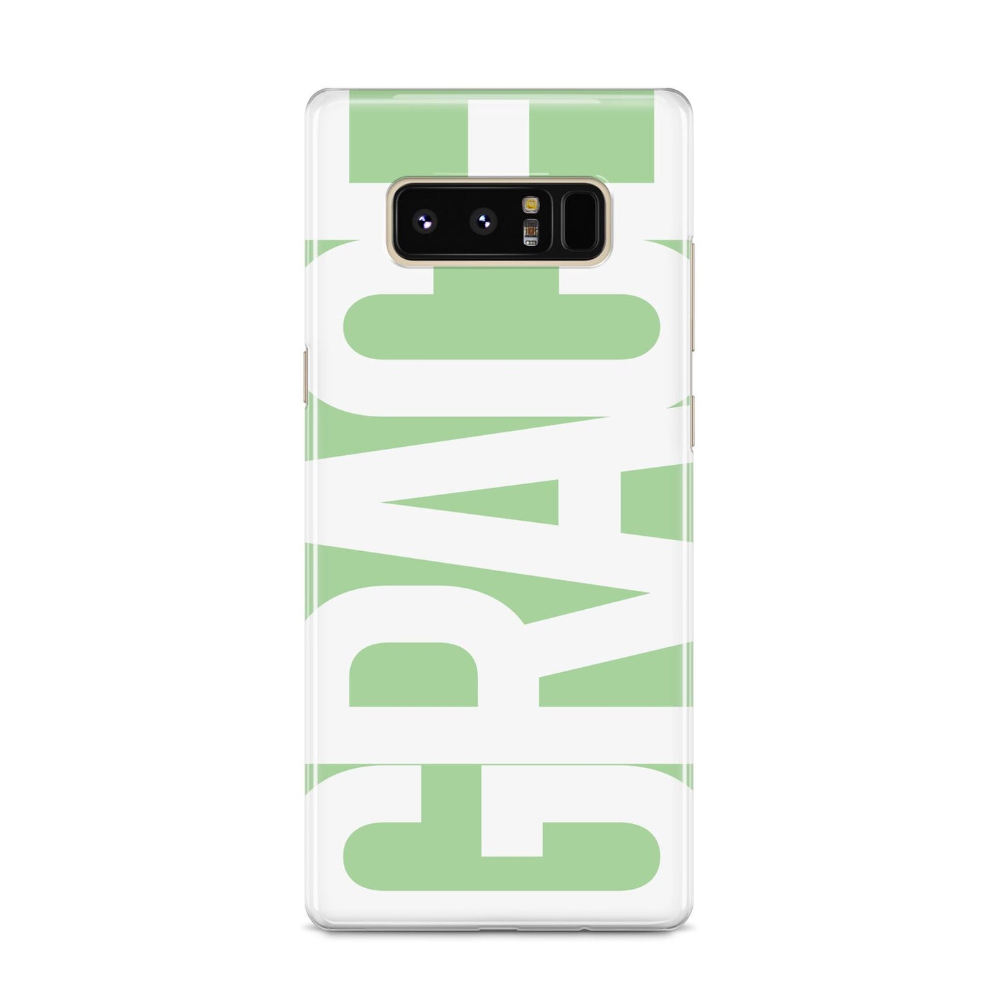 Pale Green with Bold White Text Samsung Galaxy S8 Case