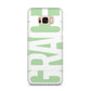 Pale Green with Bold White Text Samsung Galaxy S8 Plus Case