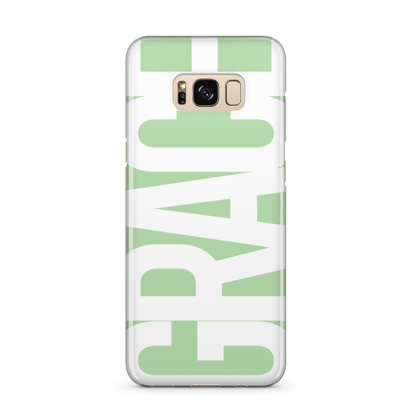 Pale Green with Bold White Text Samsung Galaxy S8 Plus Case