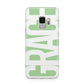 Pale Green with Bold White Text Samsung Galaxy S9 Case