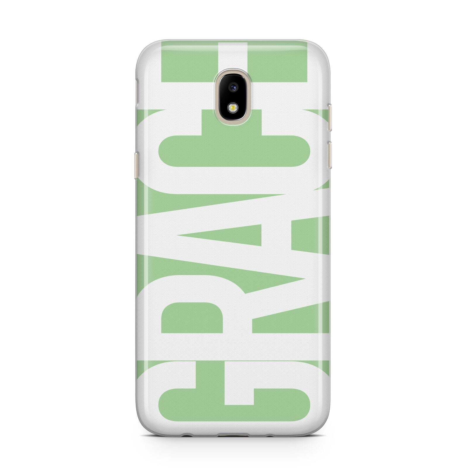 Pale Green with Bold White Text Samsung J5 2017 Case