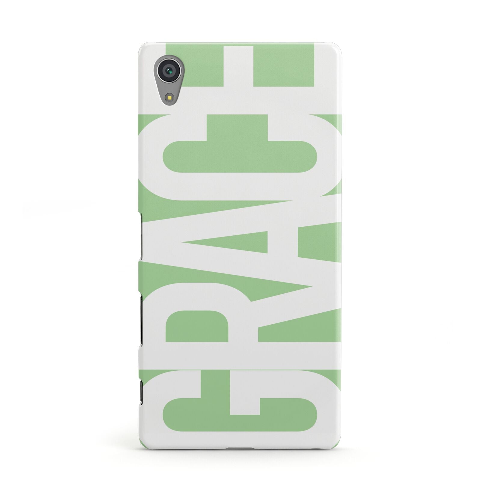 Pale Green with Bold White Text Sony Xperia Case