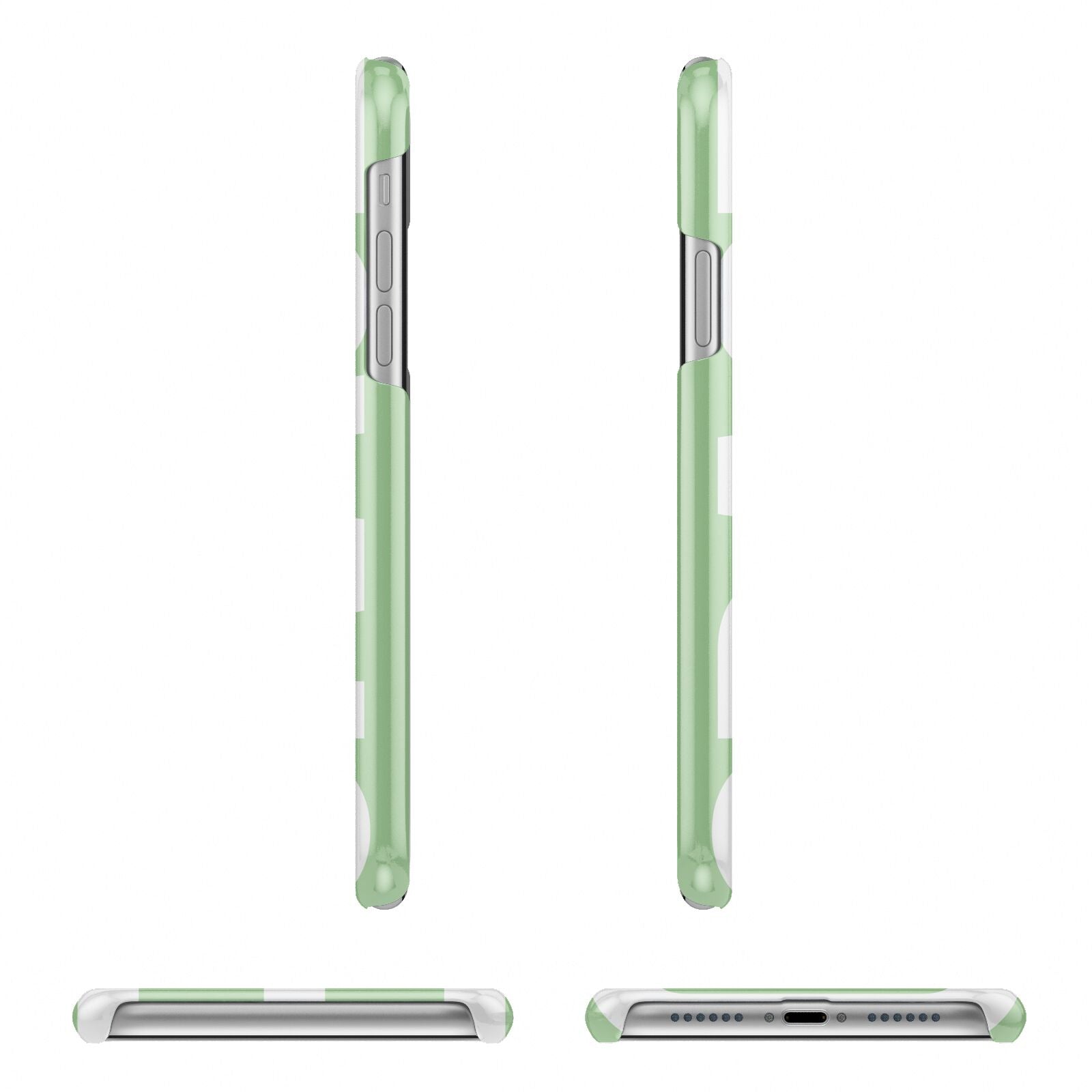 Pale Green with Bold White Text iPhone 11 Pro 3D Snap Case Angle Images