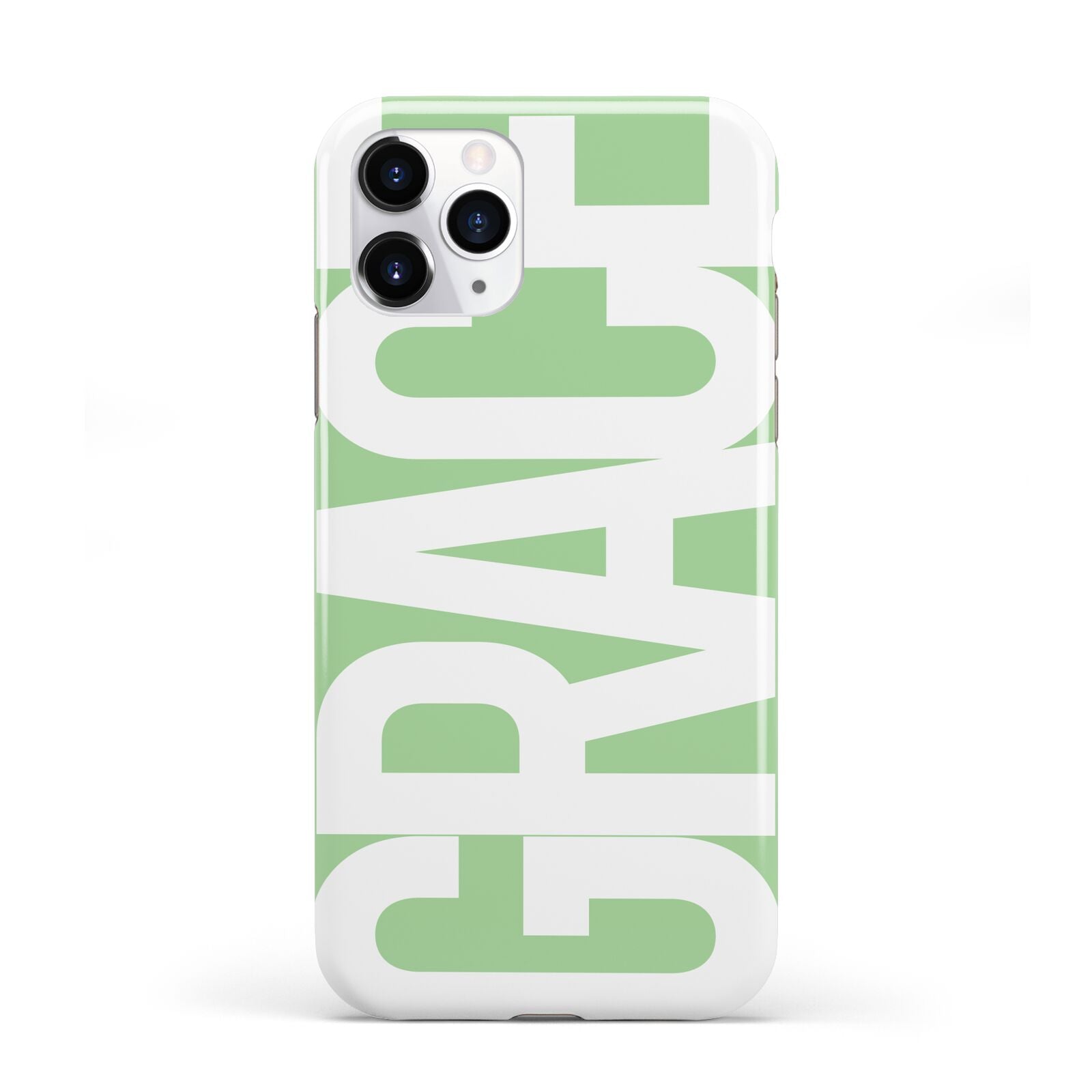 Pale Green with Bold White Text iPhone 11 Pro 3D Tough Case
