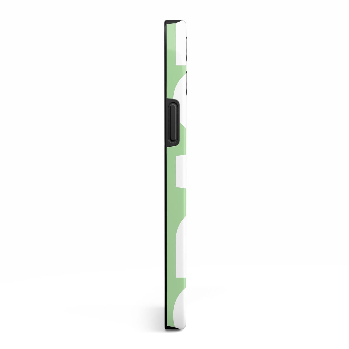 Pale Green with Bold White Text iPhone 13 Pro Max Side Image 3D Tough Case