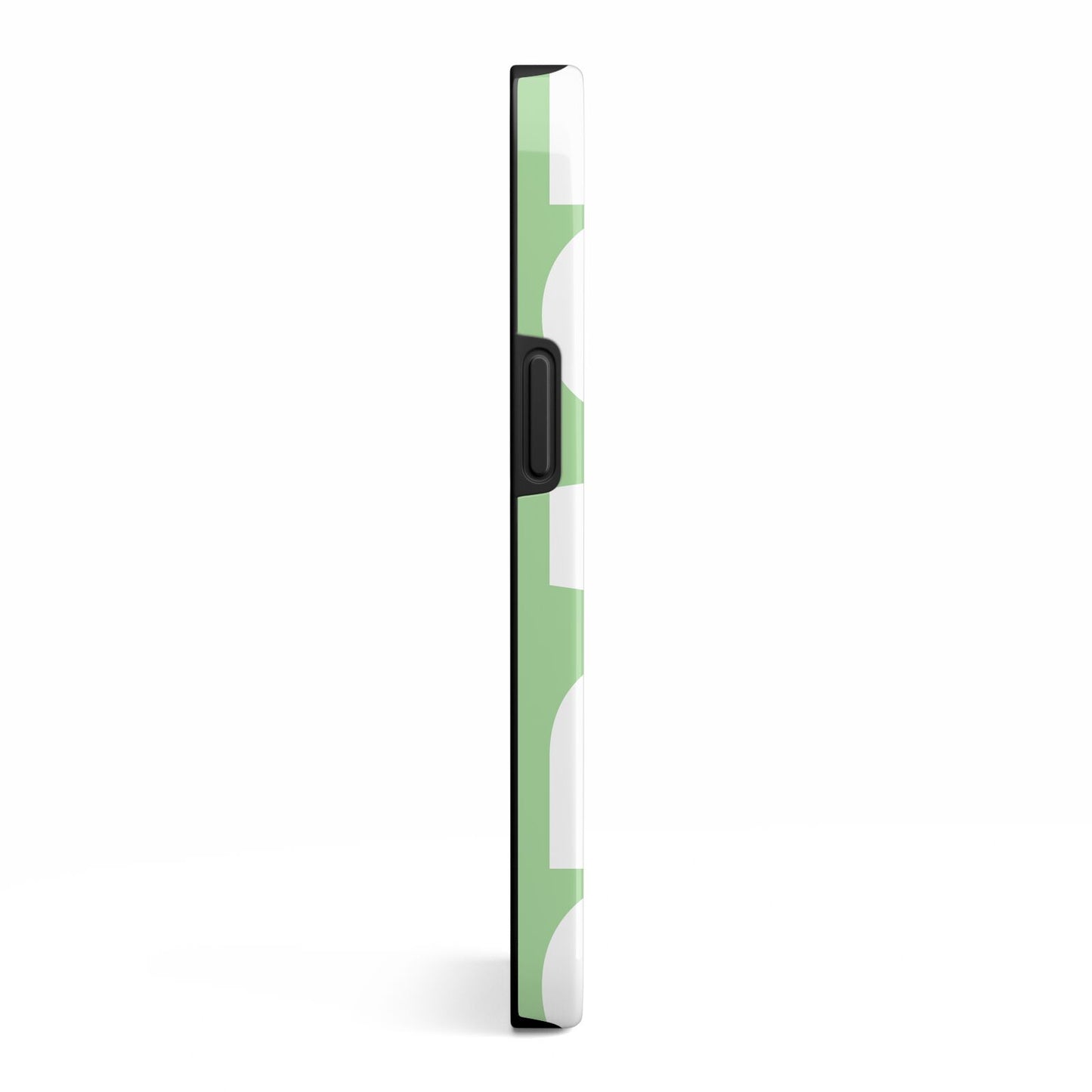 Pale Green with Bold White Text iPhone 13 Side Image 3D Tough Case