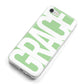 Pale Green with Bold White Text iPhone 8 Bumper Case on Silver iPhone Alternative Image