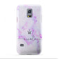 Pale Purple Glitter Marble with Crowned Name Samsung Galaxy S5 Mini Case