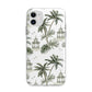 Palm Tree Pattern Apple iPhone 11 in White with Bumper Case