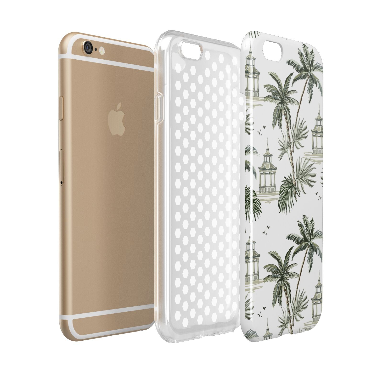 Palm Tree Pattern Apple iPhone 6 3D Tough Case Expanded view