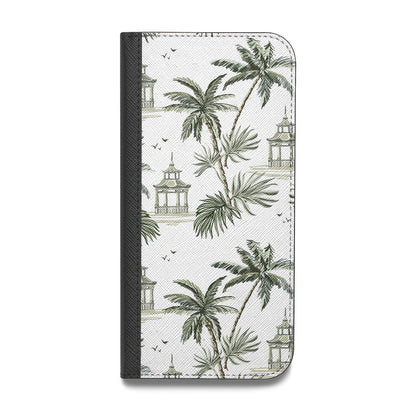 Palm Tree Pattern Vegan Leather Flip Samsung Case