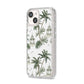 Palm Tree Pattern iPhone 14 Glitter Tough Case Starlight Angled Image