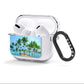 Palm Trees AirPods Clear Case 3rd Gen Side Image