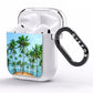 Palm Trees AirPods Clear Case Side Image
