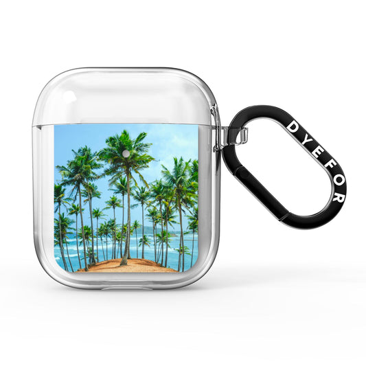 Palm Trees AirPods Clear Case
