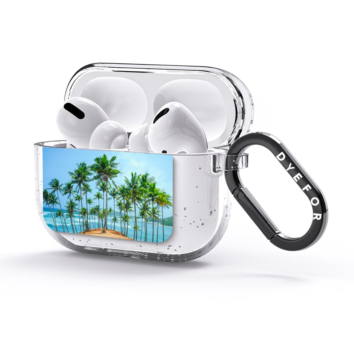 Palm Trees AirPods Glitter Case 3rd Gen Side Image