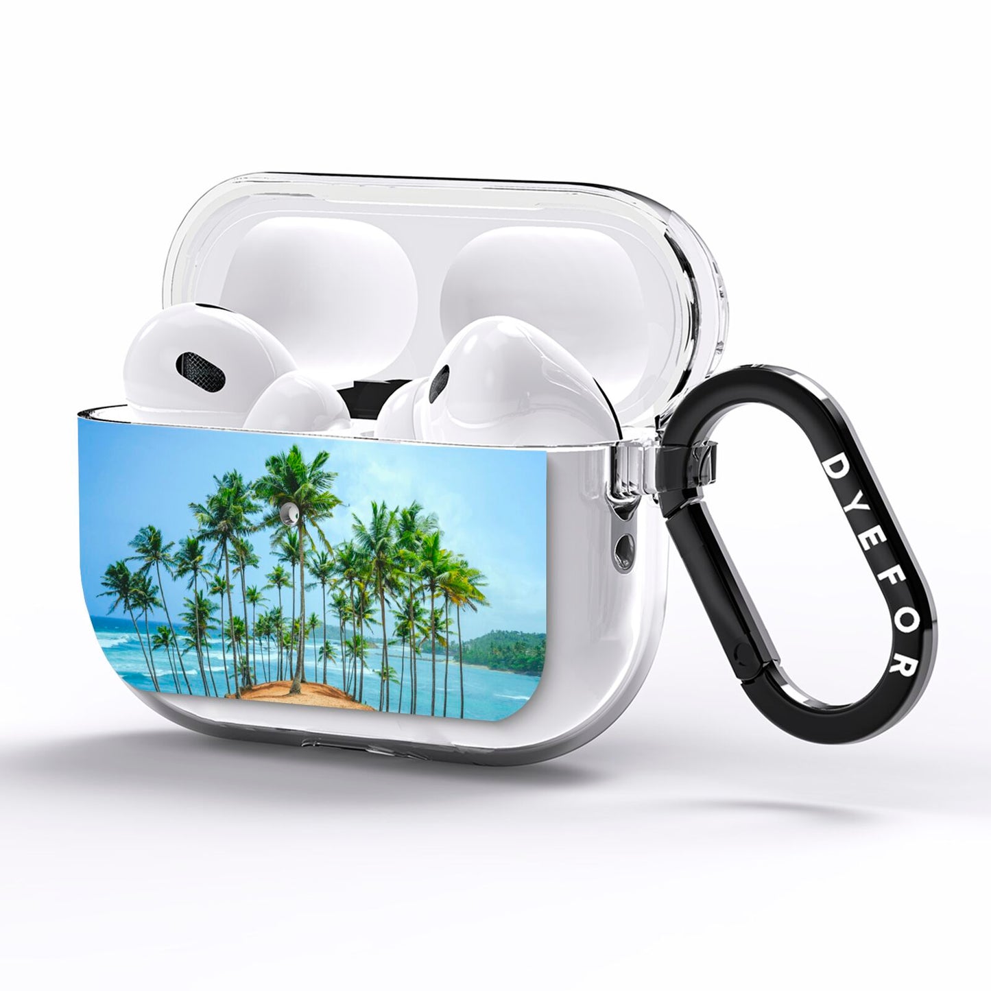 Palm Trees AirPods Pro Clear Case Side Image