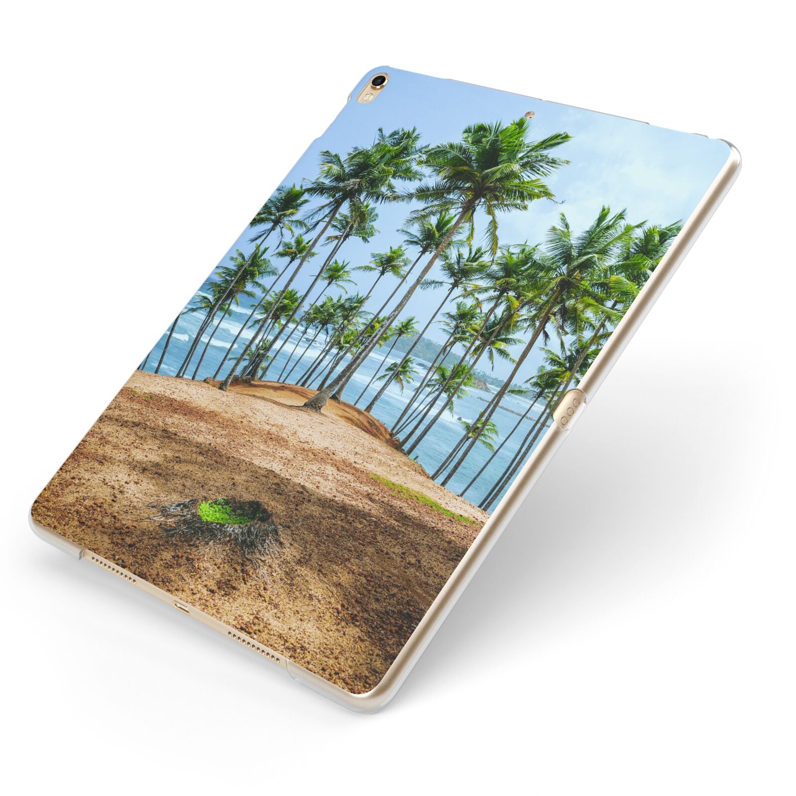 Palm Trees Apple iPad Case on Gold iPad Side View