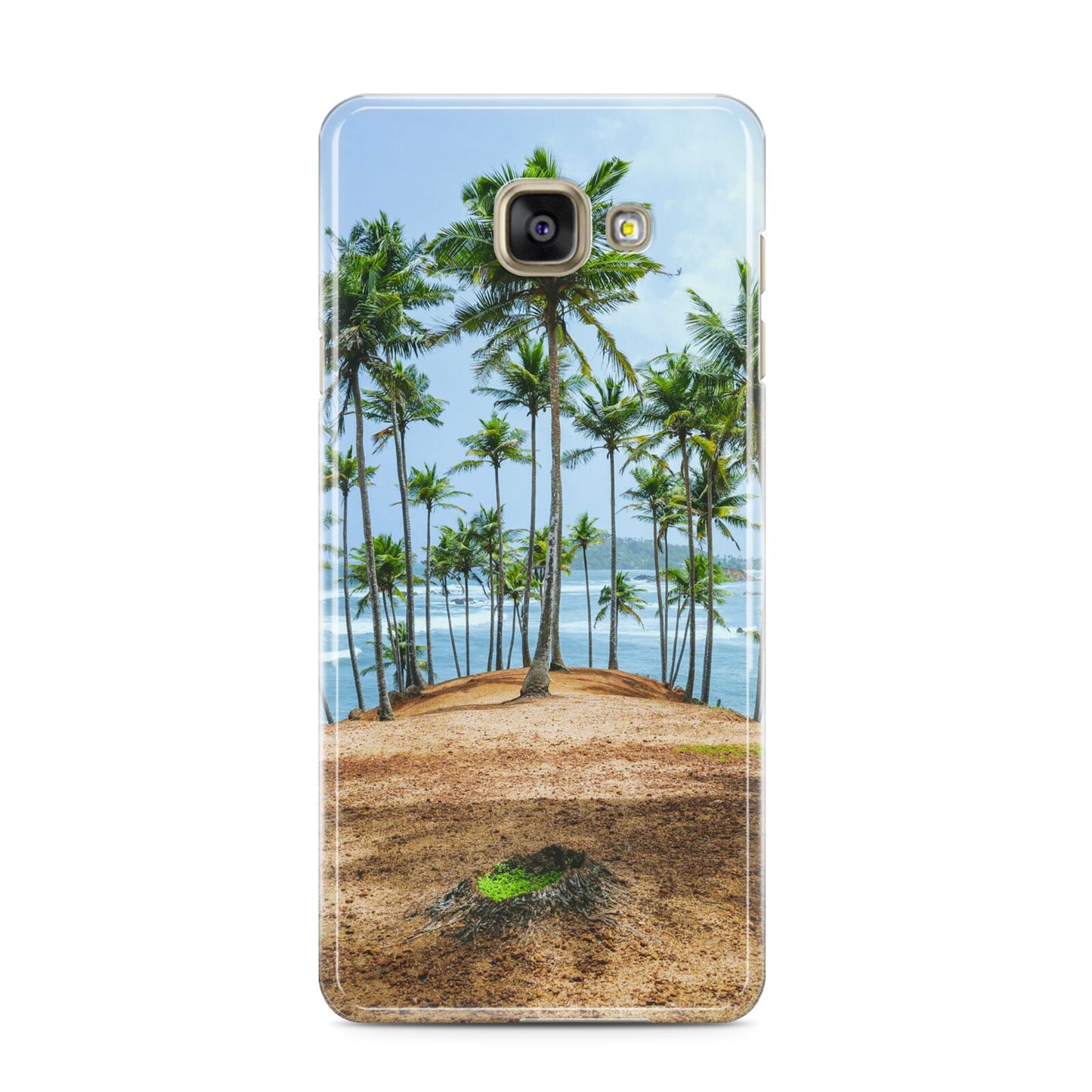 Palm Trees Samsung Galaxy A3 2016 Case on gold phone