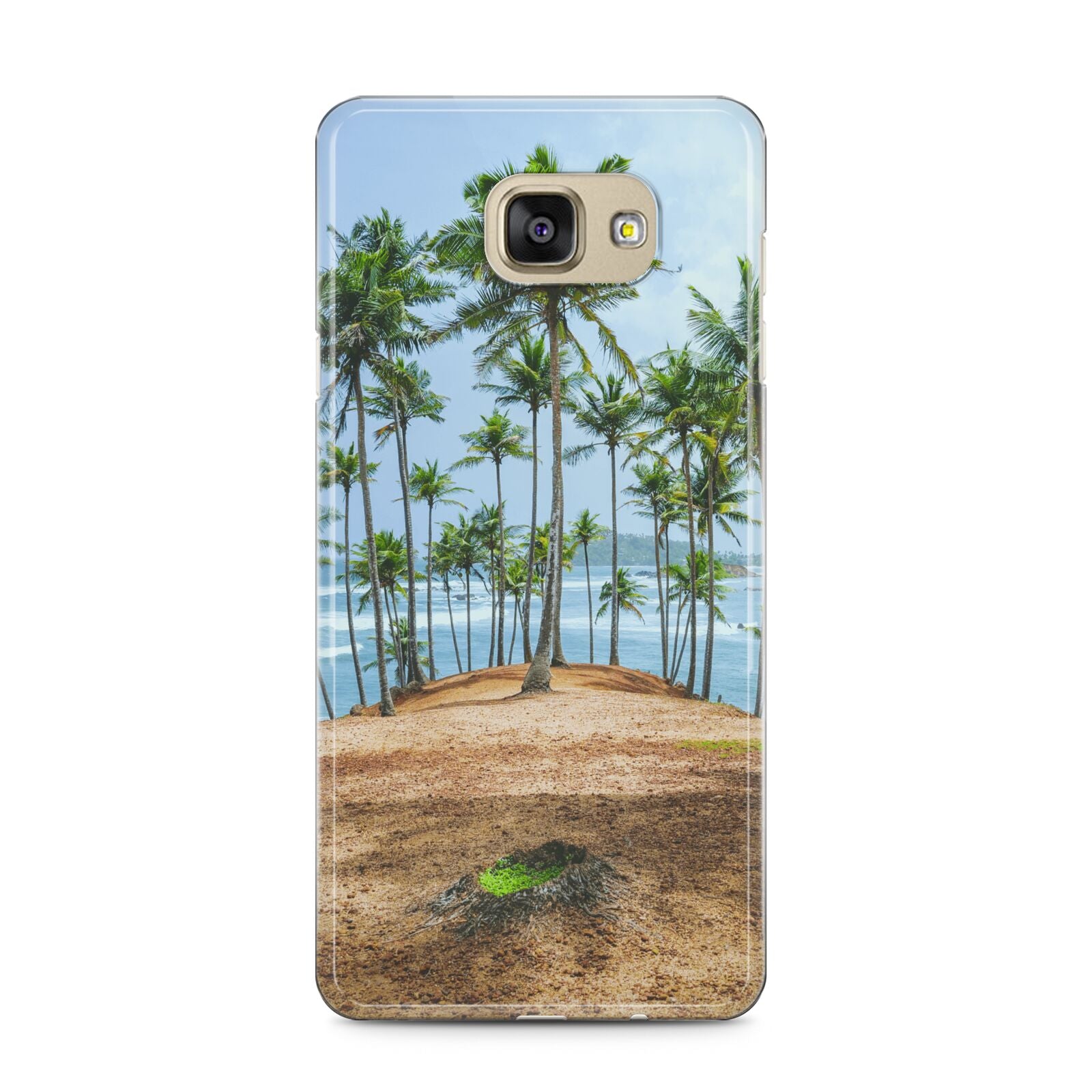 Palm Trees Samsung Galaxy A5 2016 Case on gold phone