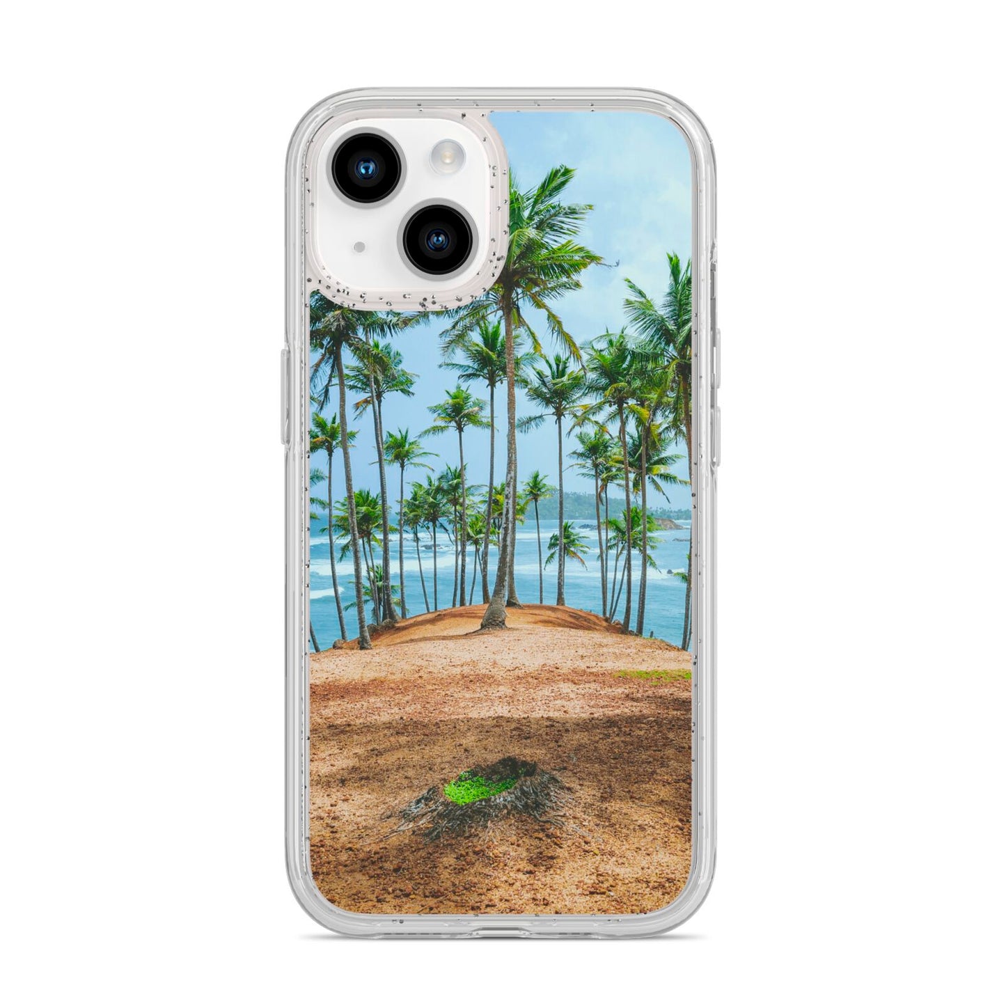 Palm Trees iPhone 14 Glitter Tough Case Starlight