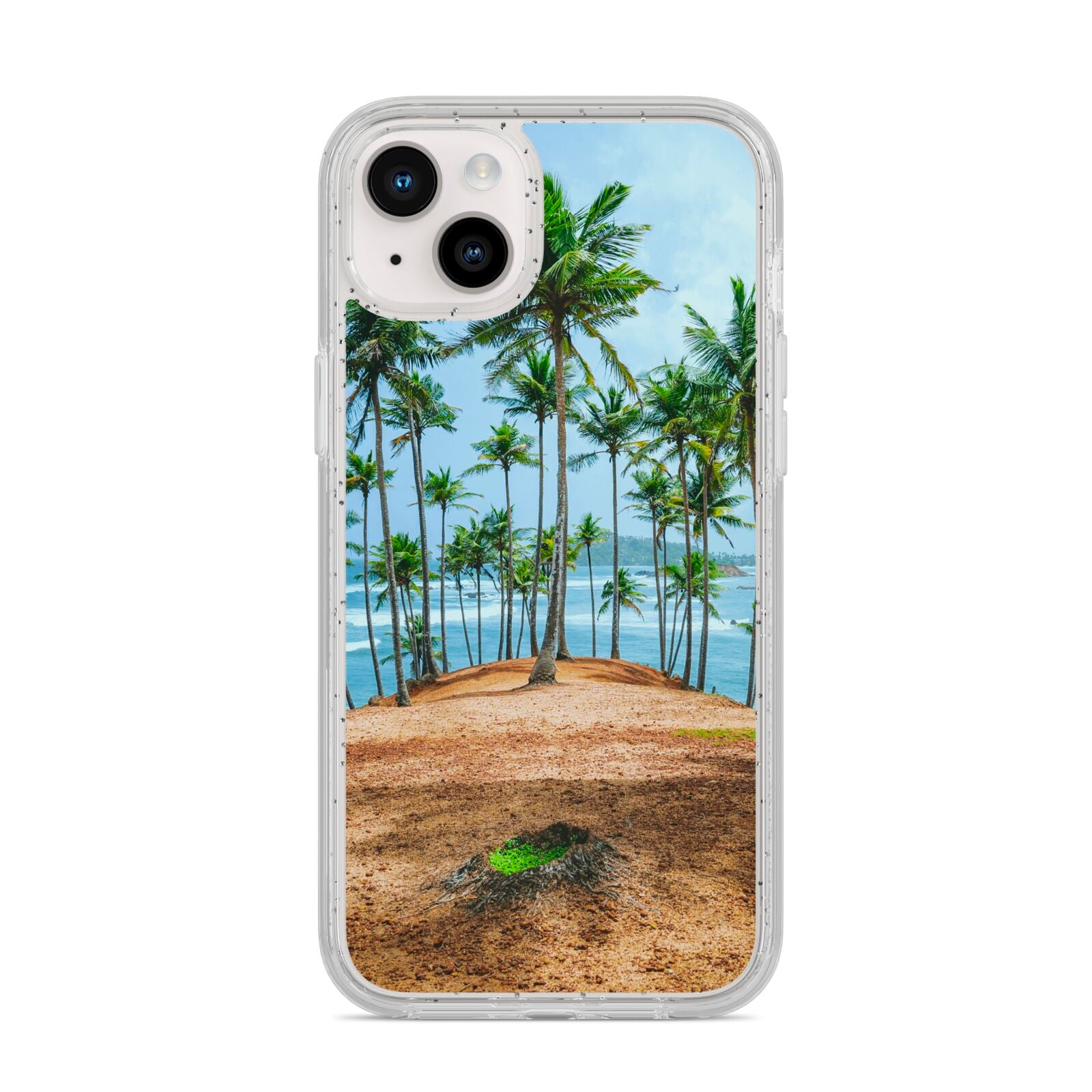 Palm Trees iPhone 14 Plus Glitter Tough Case Starlight