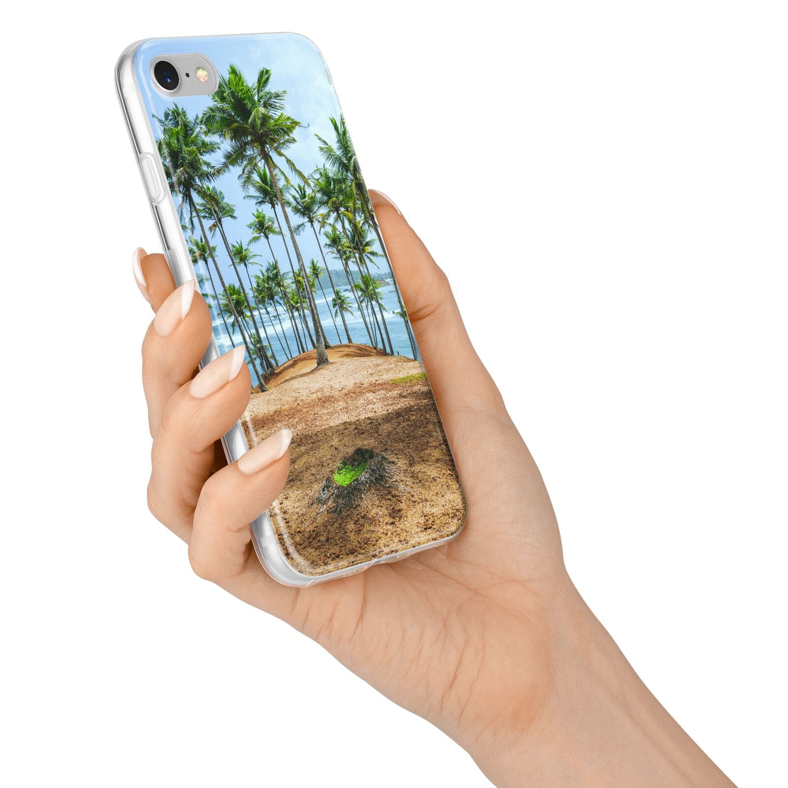 Palm Trees iPhone 7 Bumper Case on Silver iPhone Alternative Image