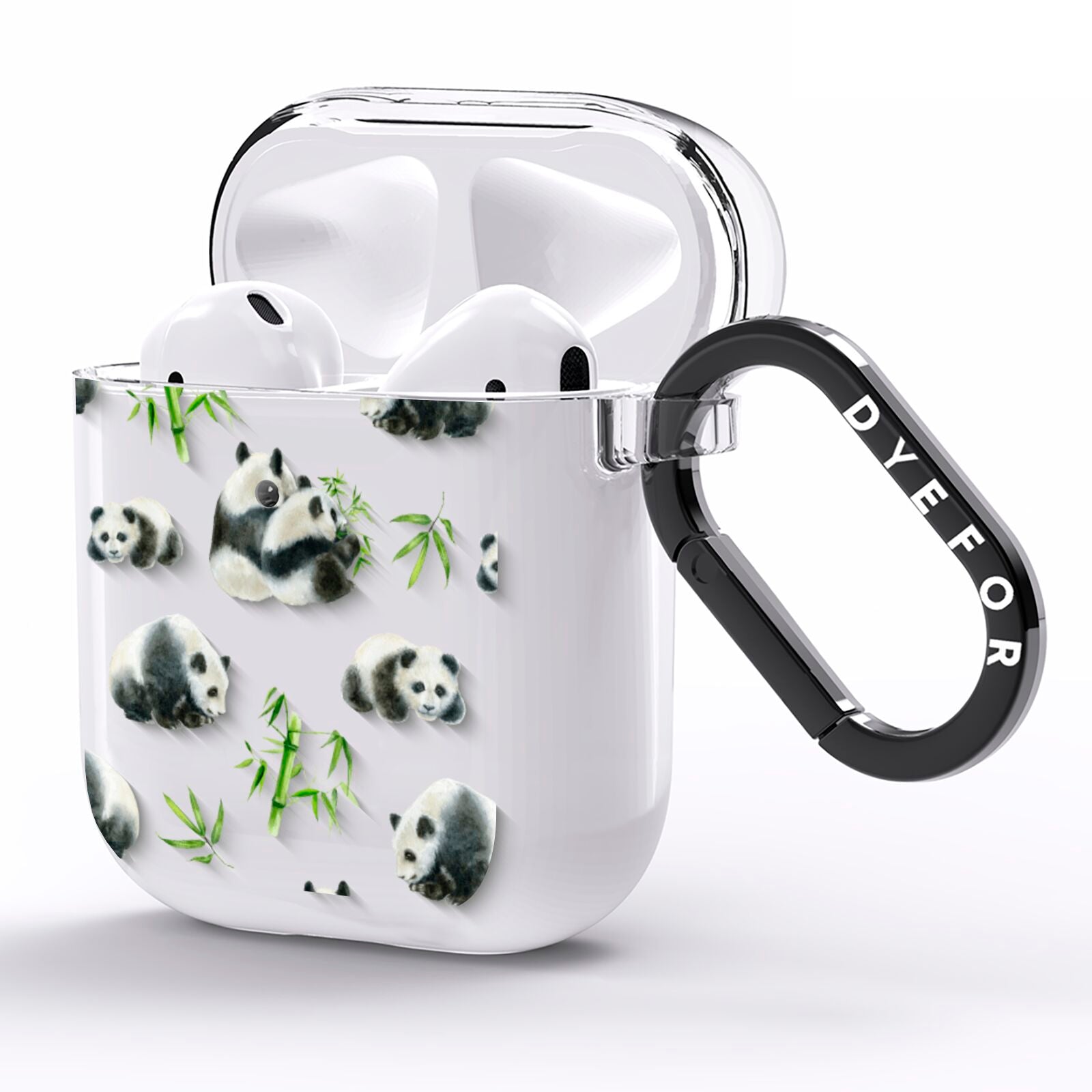 Panda AirPods Clear Case Side Image