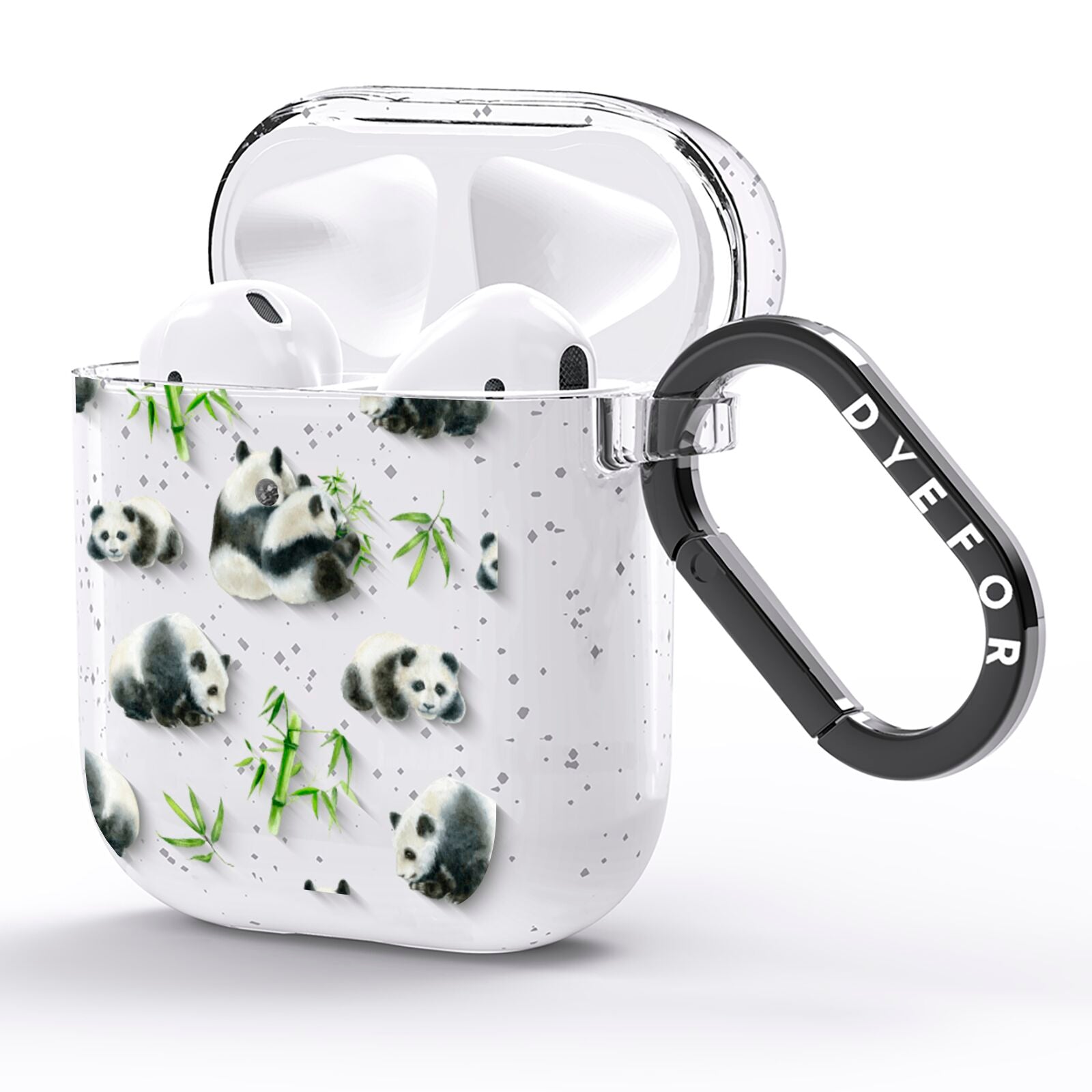 Panda AirPods Glitter Case Side Image