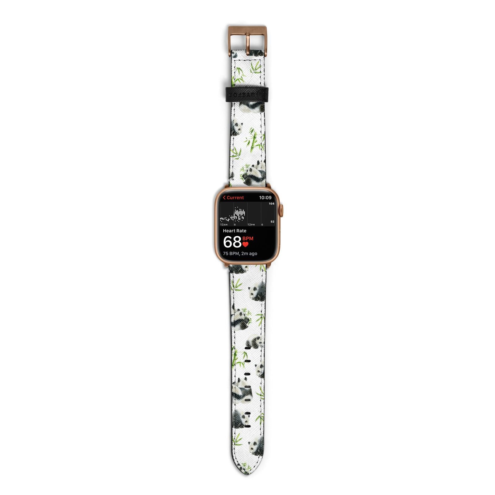 Panda Apple Watch Strap Size 38mm with Gold Hardware