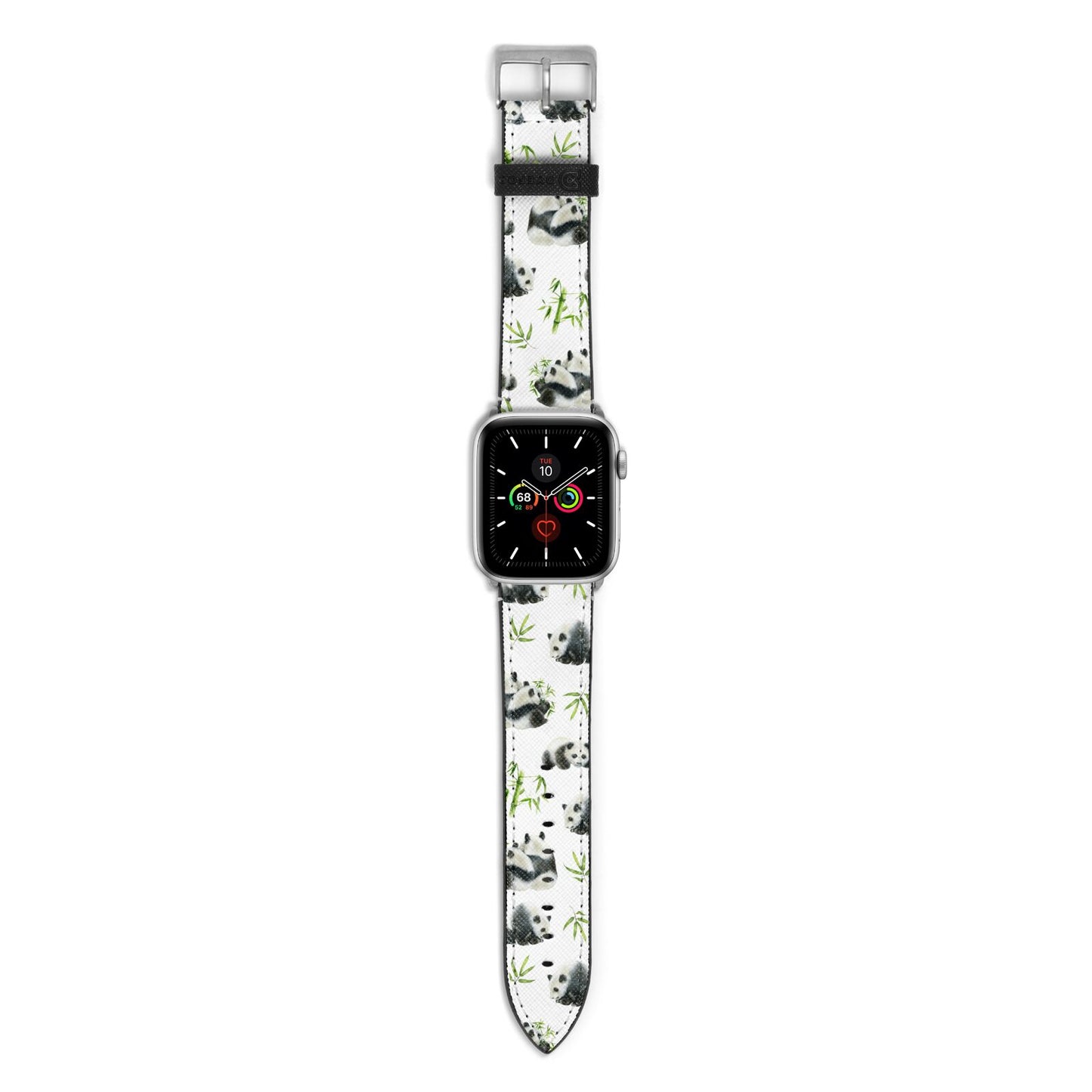 Panda Apple Watch Strap with Silver Hardware