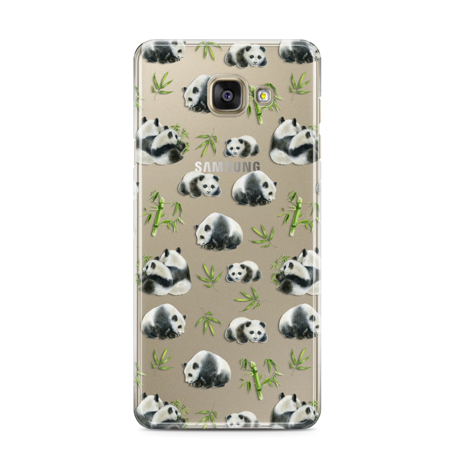 Panda Samsung Galaxy A3 2016 Case on gold phone