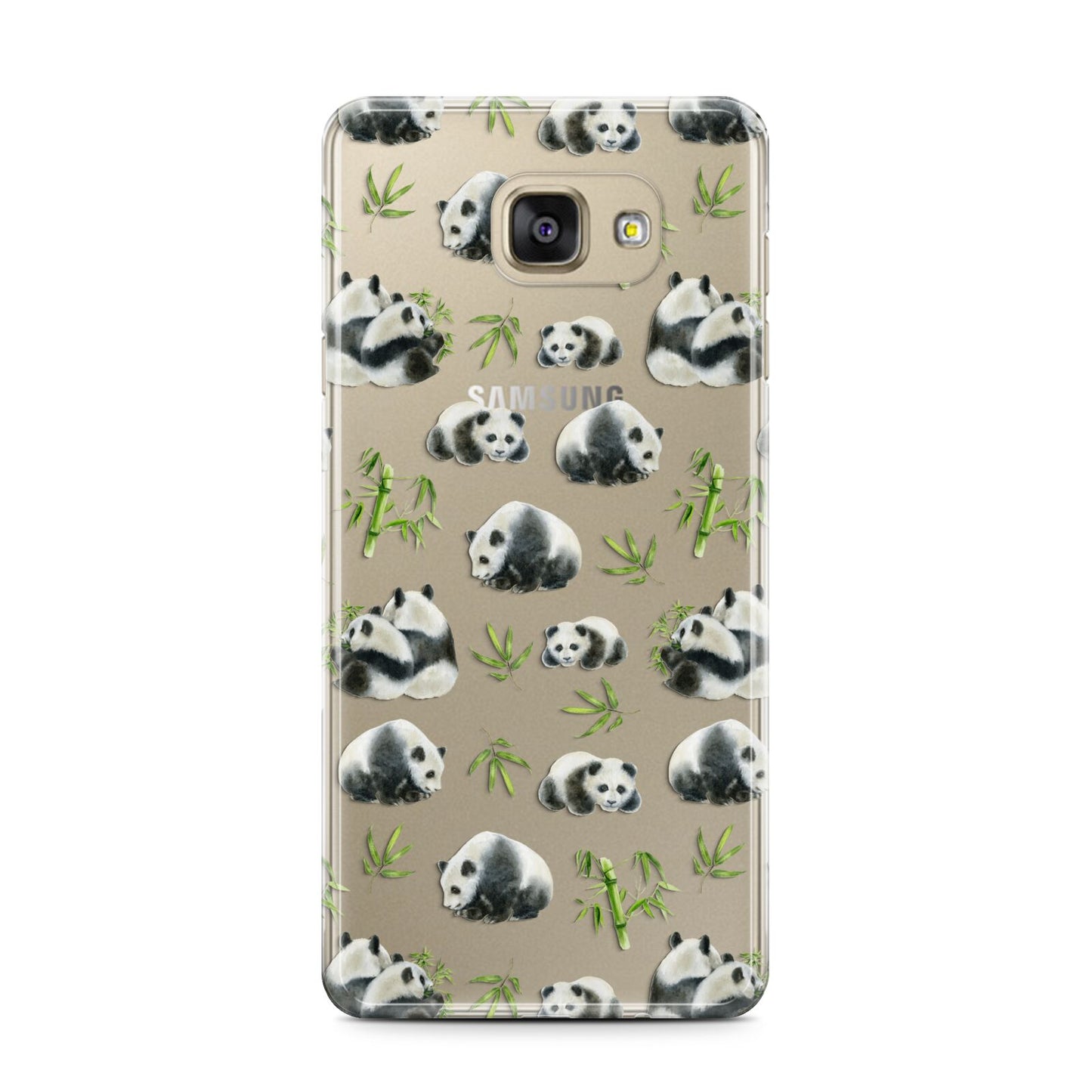Panda Samsung Galaxy A7 2016 Case on gold phone