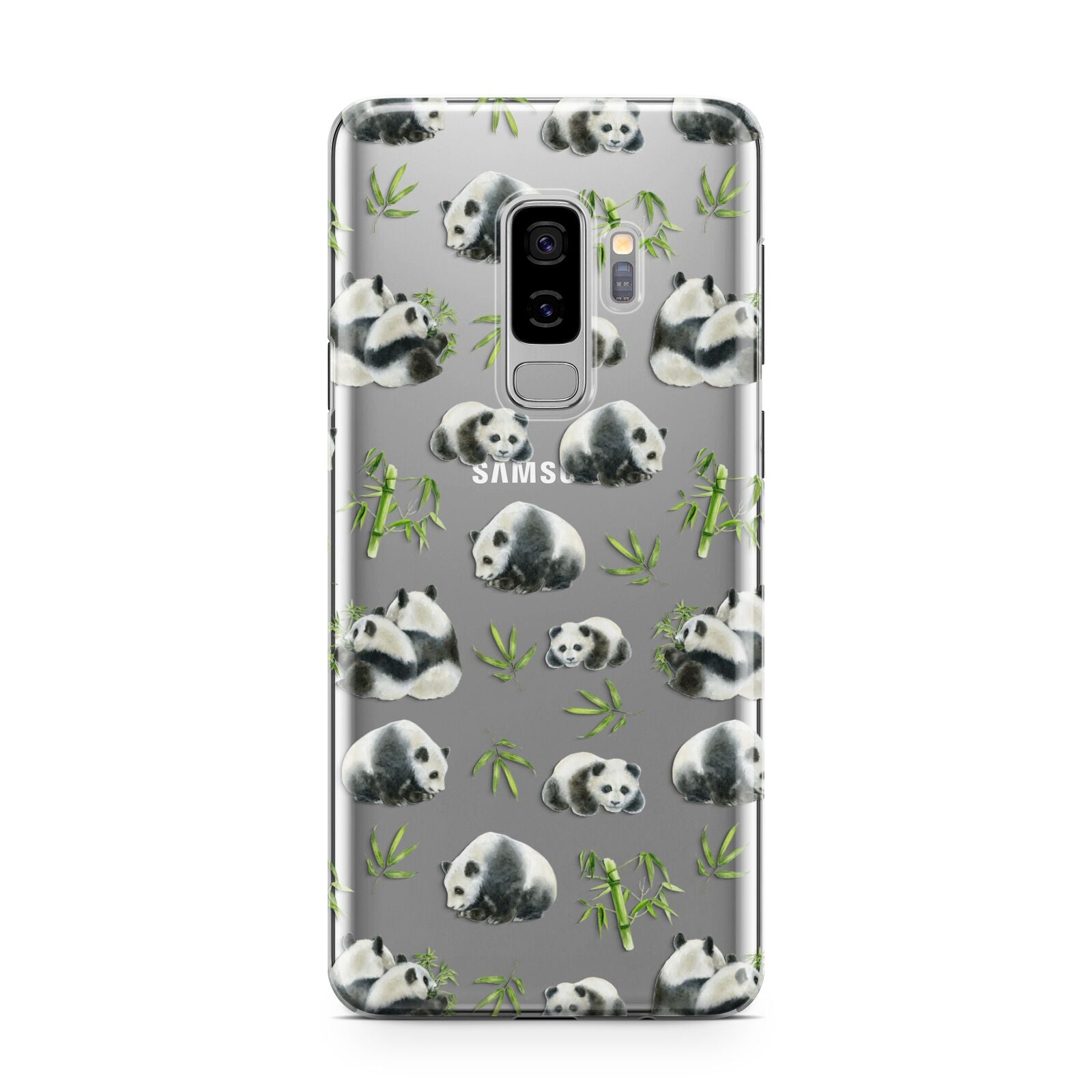 Panda Samsung Galaxy S9 Plus Case on Silver phone