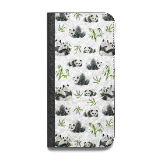 Panda Vegan Leather Flip iPhone Case