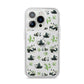 Panda iPhone 14 Pro Clear Tough Case Silver