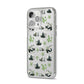 Panda iPhone 14 Pro Max Clear Tough Case Silver Angled Image