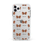 Papillon Icon with Name Apple iPhone 11 Pro Max in Silver with White Impact Case