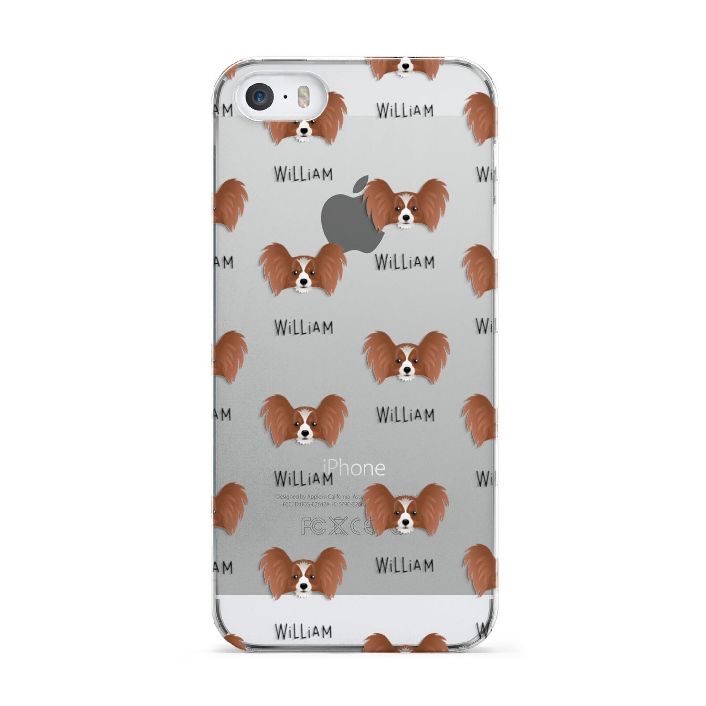 Papillon Icon with Name Apple iPhone 5 Case