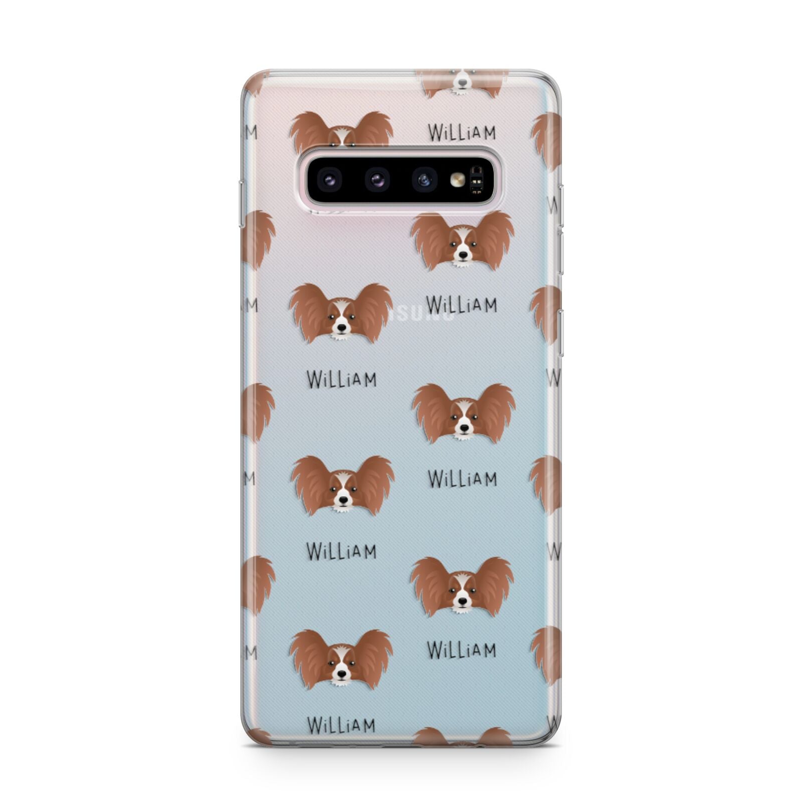 Papillon Icon with Name Samsung Galaxy S10 Plus Case