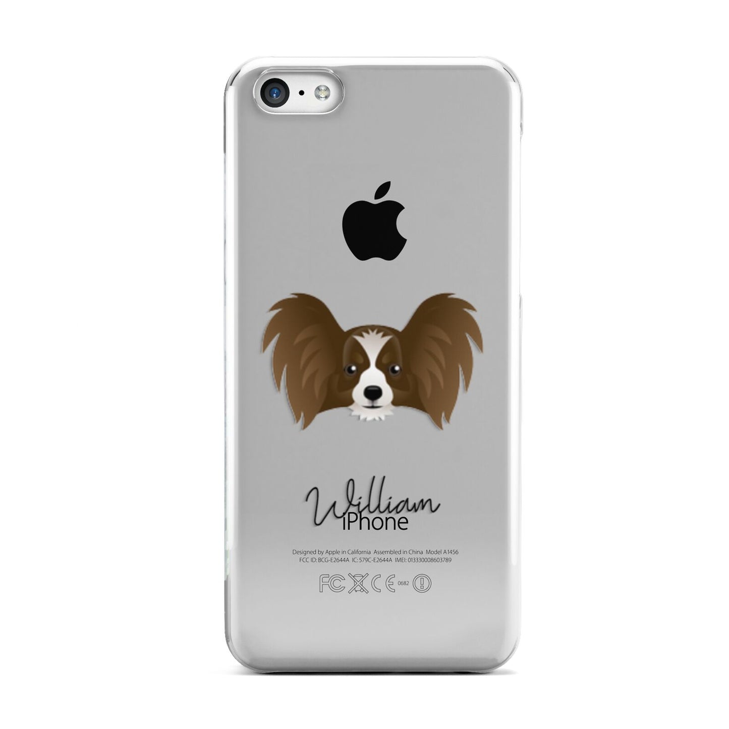 Papillon Personalised Apple iPhone 5c Case