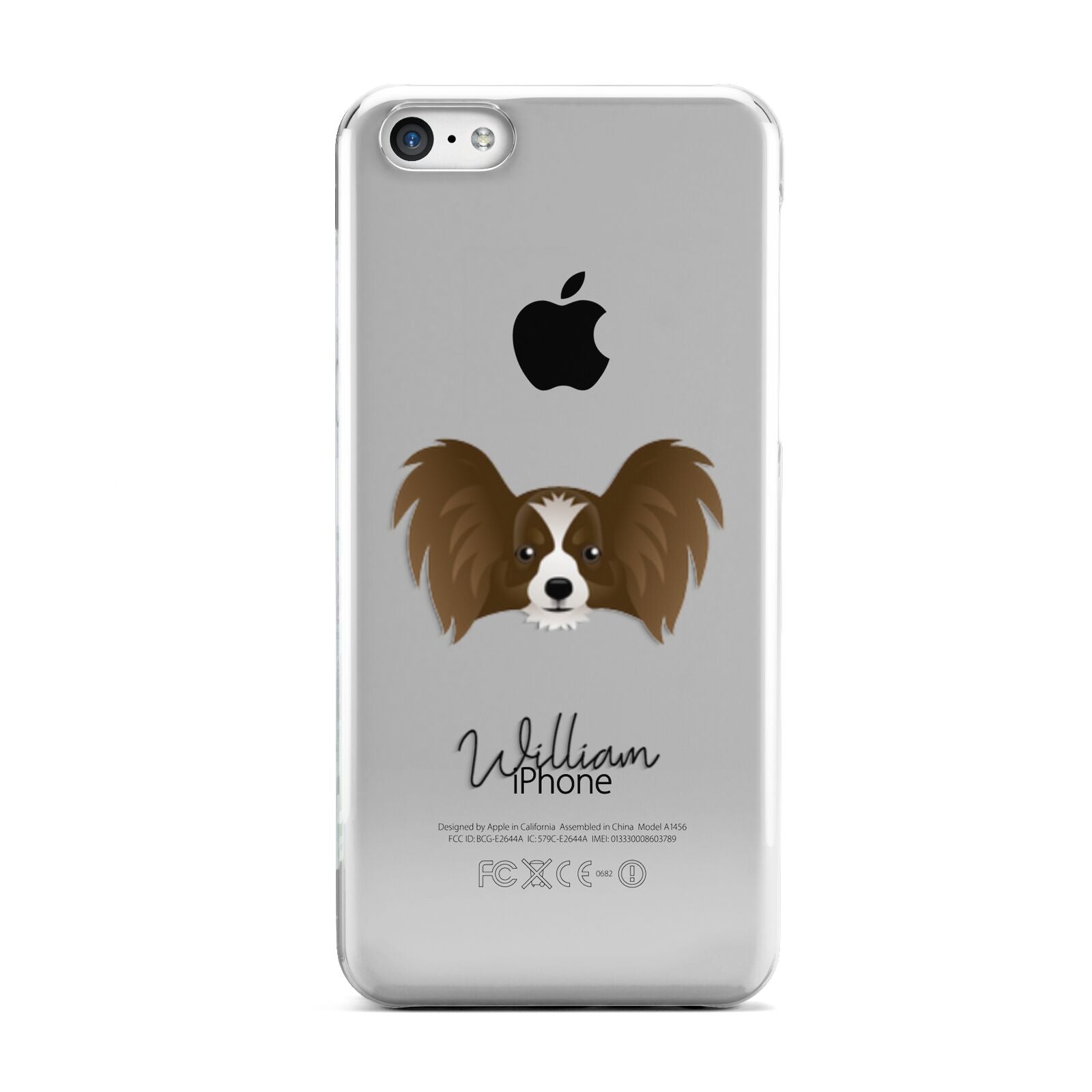 Papillon Personalised Apple iPhone 5c Case